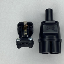 IP44 rated Re-Wireable Straight  German Schuko Plug Black. CEE 7/4 (Kaiser 514/sw)