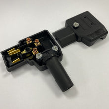 Re-Wireable Left Angle C13 Socket Black. (Kaiser 890)