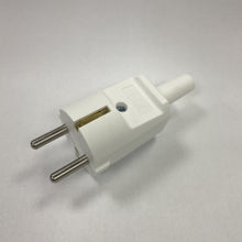 Re-Wireable Straight Schuko Plug White. (Kaiser 516)