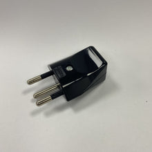 Re-Wireable Swiss plug Black. (Kaiser 521)