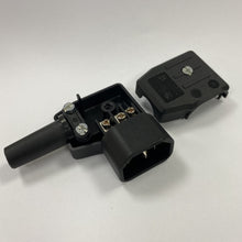 Re-Wireable Right Angle C14 Plug Black. (Kaiser 747)