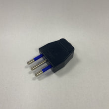 Re-Wireable 10A Italian Plug Black. (Kaiser 851)