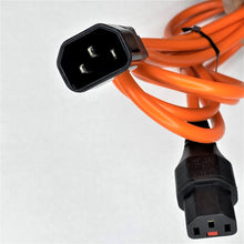 C14 IEC to locking C13 IEC lead Orange 2.5M
