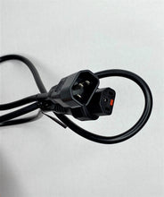 C14 IEC to locking C13 IEC lead Black 1 meter