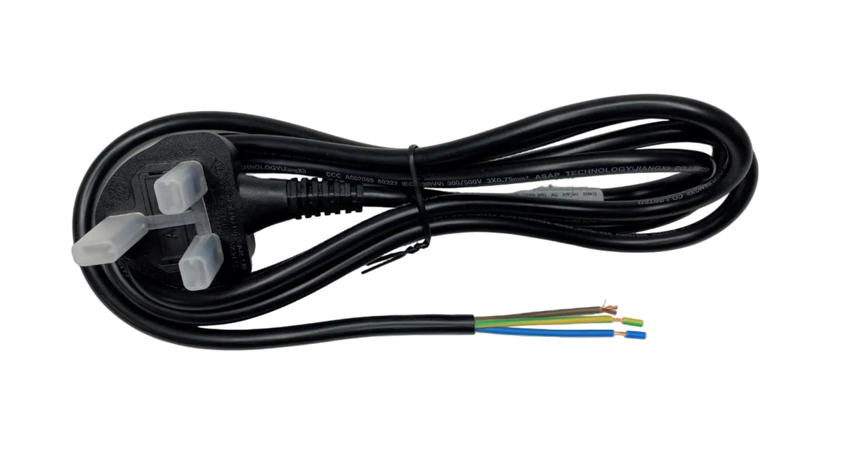 UK 5 AMP Plug on 2 Meters of 3 Core 0.75mm² cable to Bare end – Mcc ...