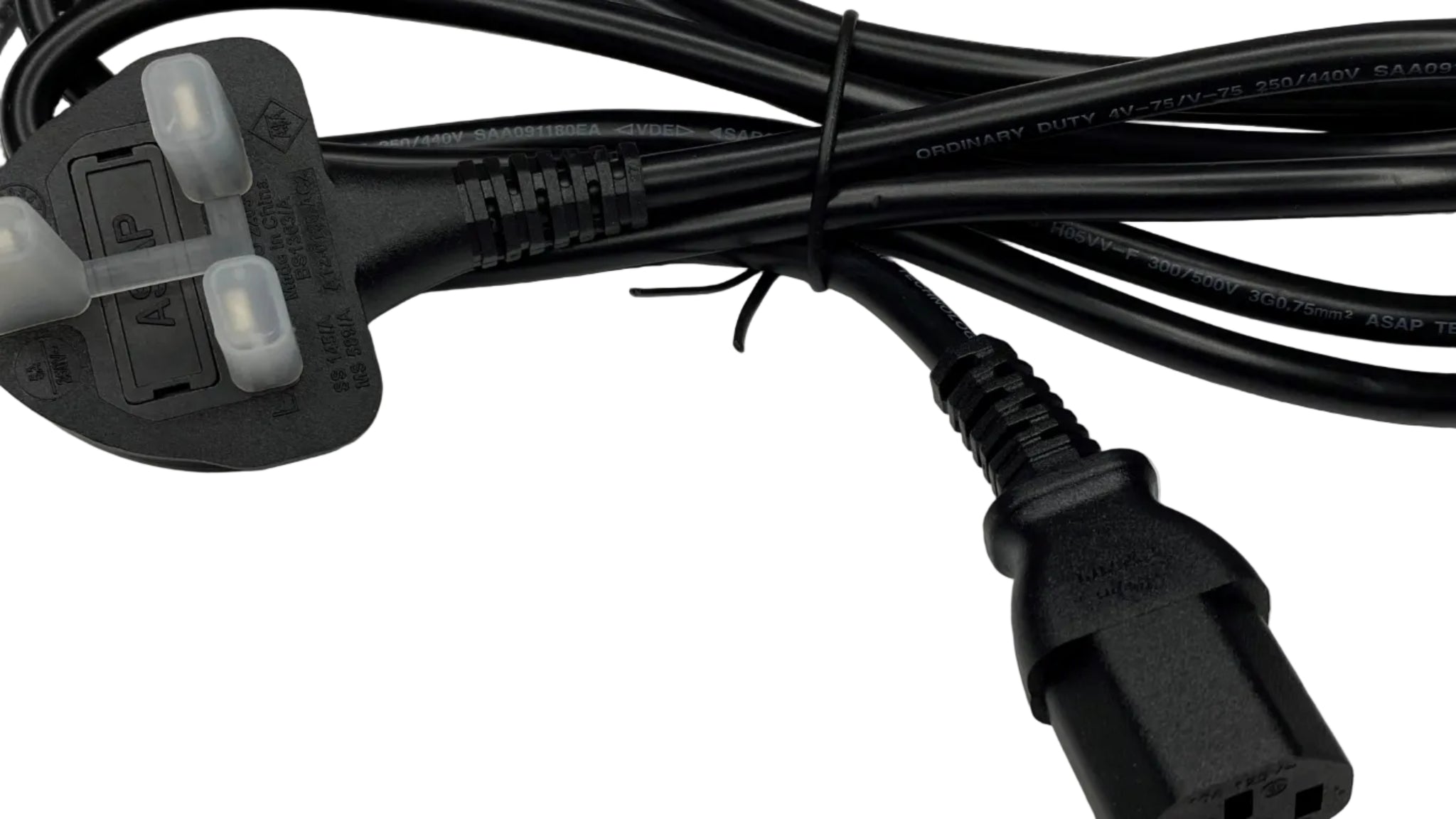 UK Plug to IEC C13 power lead 2 meters Black – Mcc Power Accessories