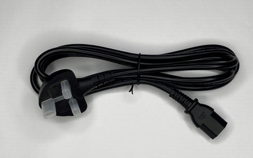 UK Plug to IEC C13 power lead 2 meters Black