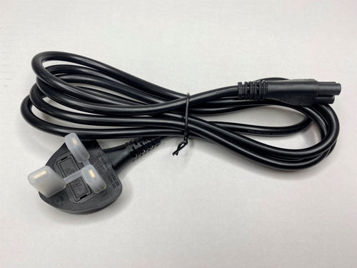 UK Plug to C5 IEC power lead 2 meters Black