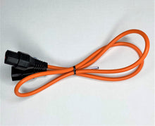 C14 IEC to locking C13 IEC lead Orange 2M