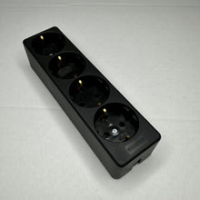 4 x Schuko Extension Block Black (Kaiser 541)