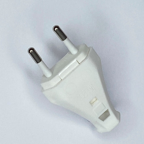 Re-Wireable 2.5A Euro Plug White. (Kaiser 852/ws)
