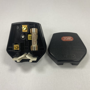 Re-Wireable UK Plug Black.