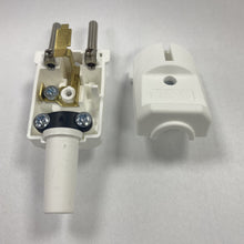 Re-Wireable Straight Schuko Plug White. (Kaiser 516)