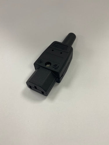 Re-Wireable C13 Socket Black. (Kaiser 794)