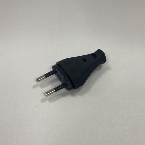 Re-Wireable 2.5A Euro Plug Black. (Kaiser 852/sw)