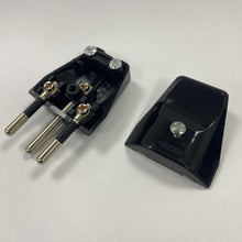 Re-Wireable Swiss plug Black. (Kaiser 521)
