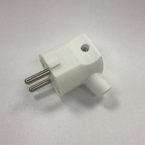 Re-Wireable Right Angle Schuko Plug White. (Kaiser 577)