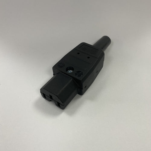 Re-Wireable C15 Socket Black. (Kaiser 783)