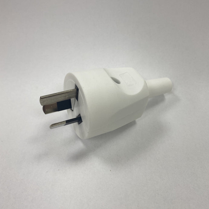 Re-Wireable Australian Plug White. (Kaiser 524)